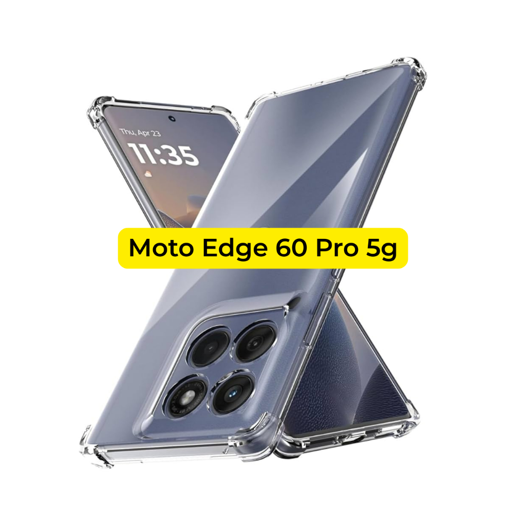 Para Moto Edge 60 Pro 5G - Capa Case Capinha TPU Anti Impacto Silicone Com Borda