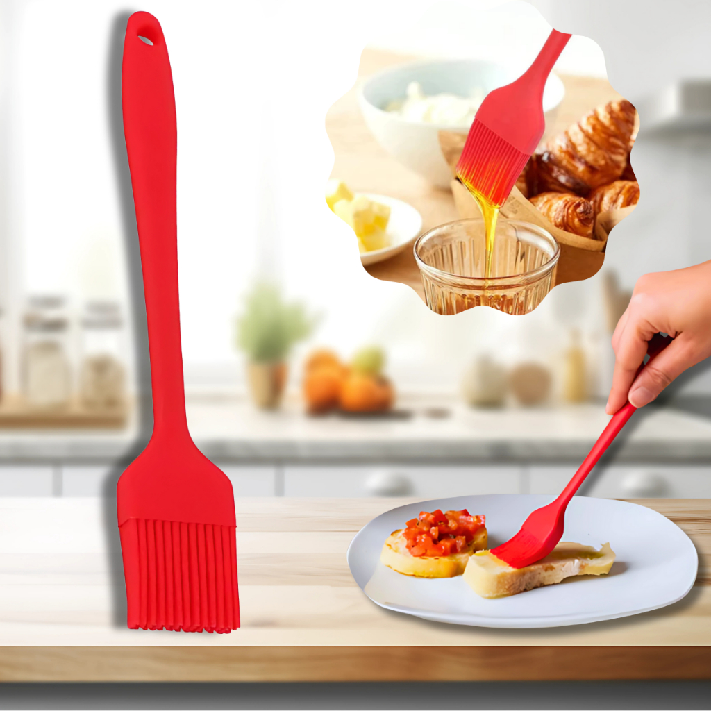 PINCEL CULINÁRIO Silicone Antiaderente Cozinha Multiuso Untar Pincelar Cozinha Confeitaria 25cm em Oferta na Shopee