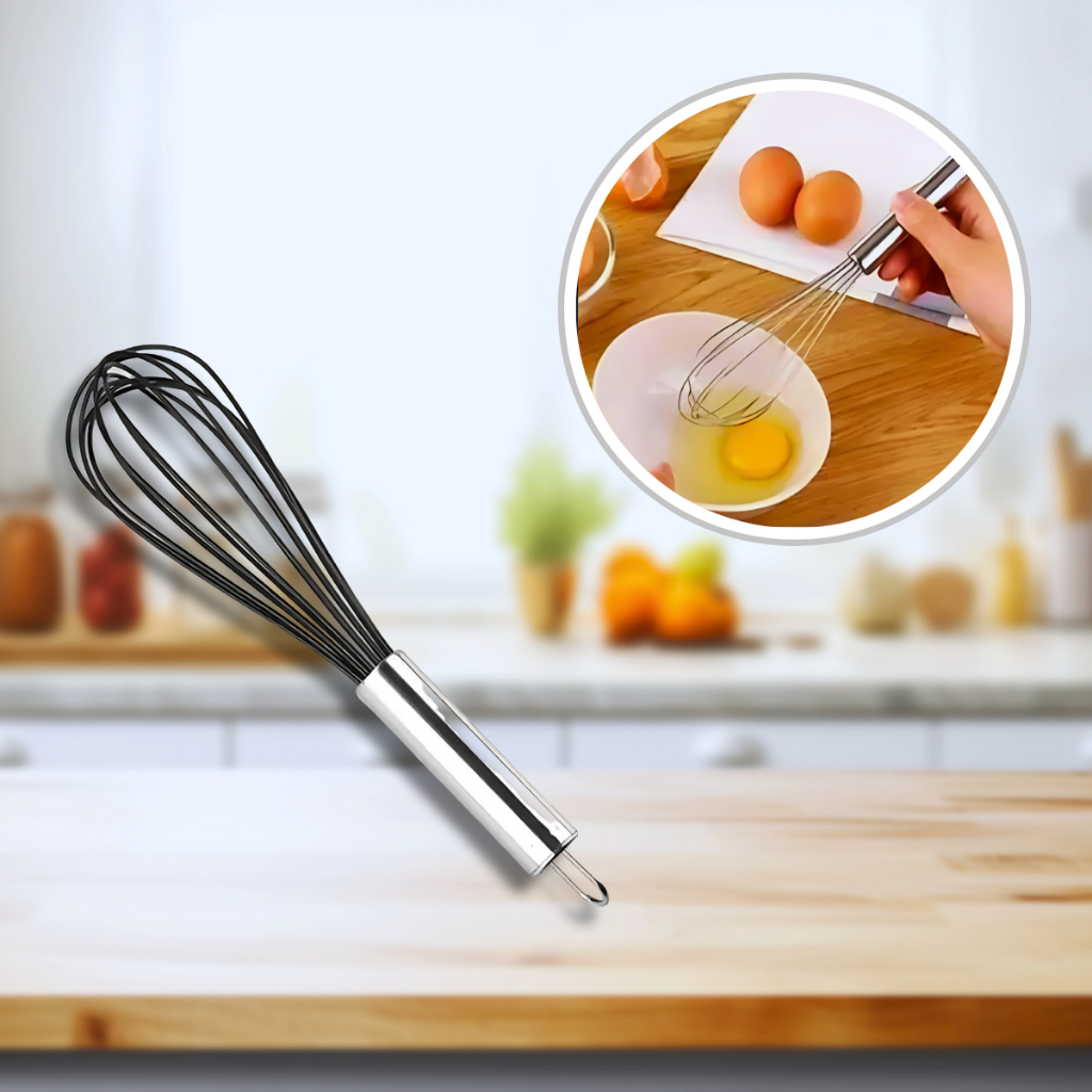 FUE INOX Profissional Batedor de Ovos Massas Gourmet Omelete Cozinha Clara 25cm em Oferta na Shopee