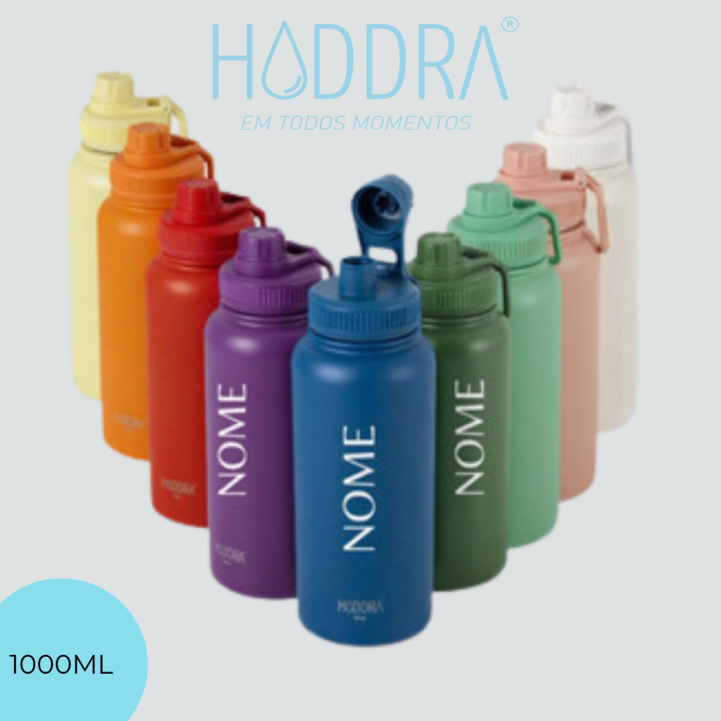 Garrafa Térmica Hiddra SUPER GRANDE 1l 1000ml Inox Fitness Academia Bebidas Quentes e Frias