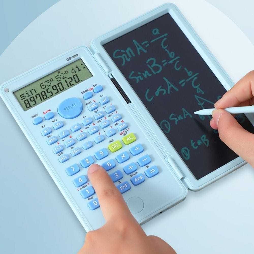 Calculadora Cientifica 2 em 1 com Louça Magica, 12 Digitos Portatil e Dobravel 8165 8457