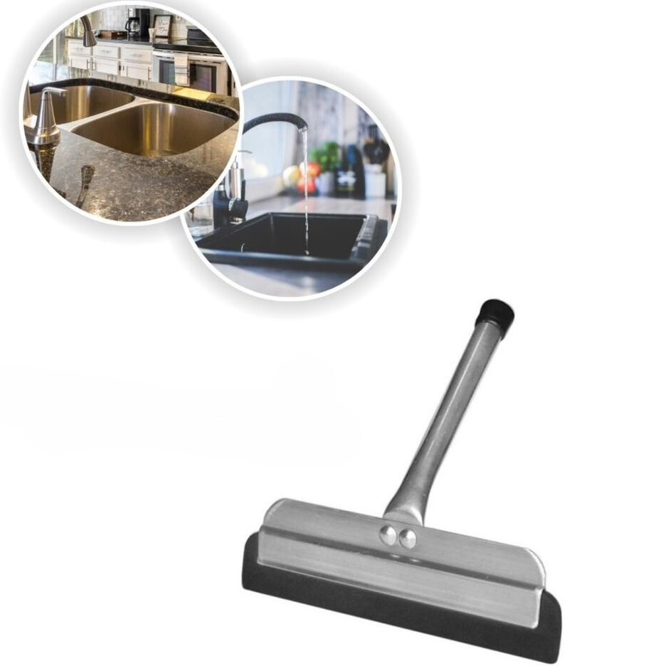 Rodinho De Pia Todo Em Alumínio EVA Puxa Seca Limpa Pia Cozinha [Envio HOJE] em Oferta na Shopee