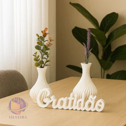 Enfeite Gratidão Decoração para Sala Mesa LUXO