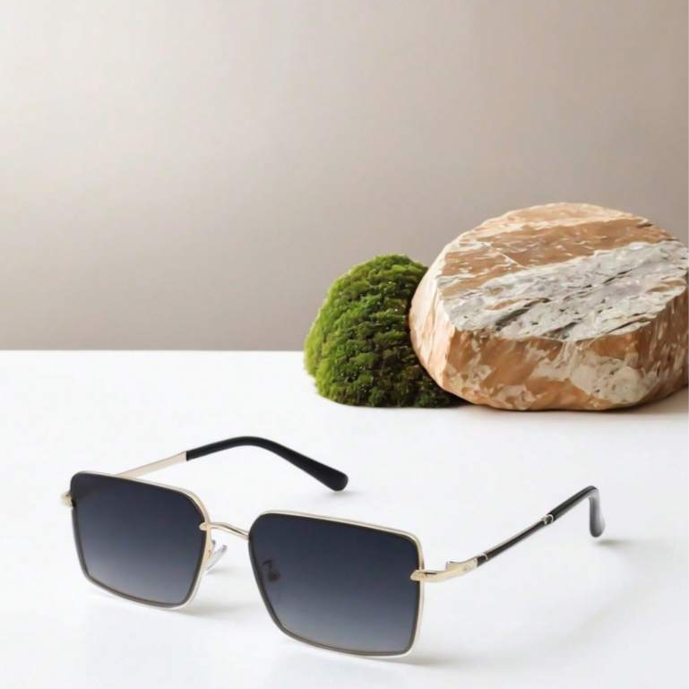 Óculos de Moda com Armação Sem Aro,lente degrade， Acessório da Moda Fashionista para Praia de Verão ou Dirigir