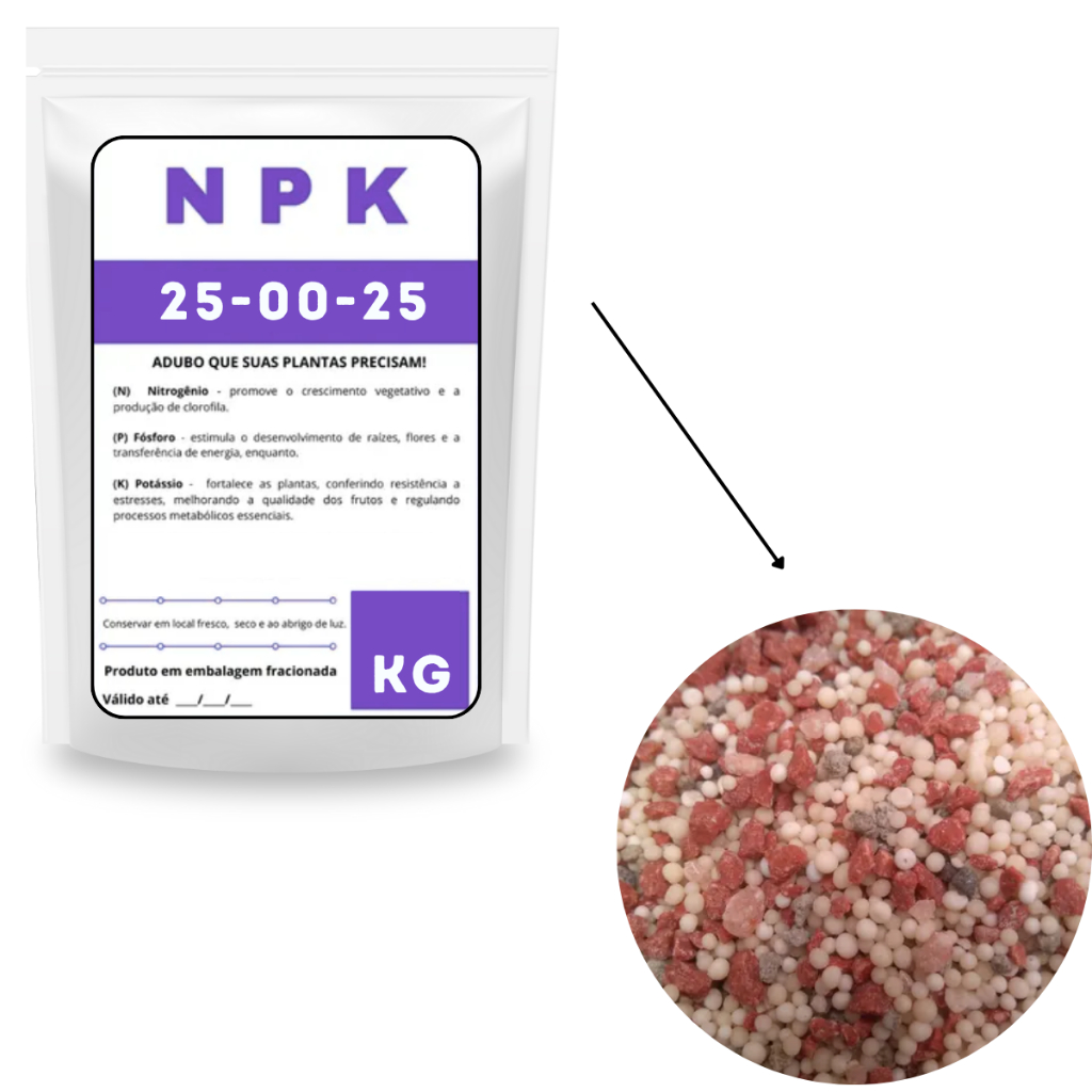 Adubo 25 00 25 Npk - Alta Performance em Nitrogênio e Potássio