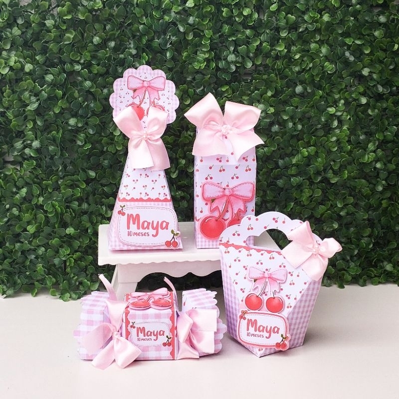 20 Caixas Personalizadas Cerejinha | Lembrancinha Tema Cerejinha | lembrancinhas de aniversário | tema cerejinha