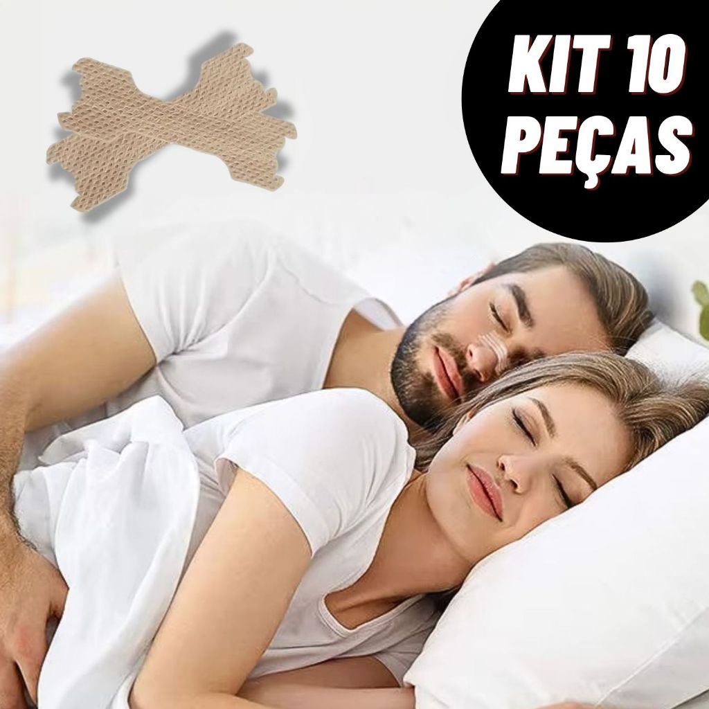 Kit Dilatador Nasal Anti Ronco Tira Nasal Adesivo Nasal Strips 10 Unidades