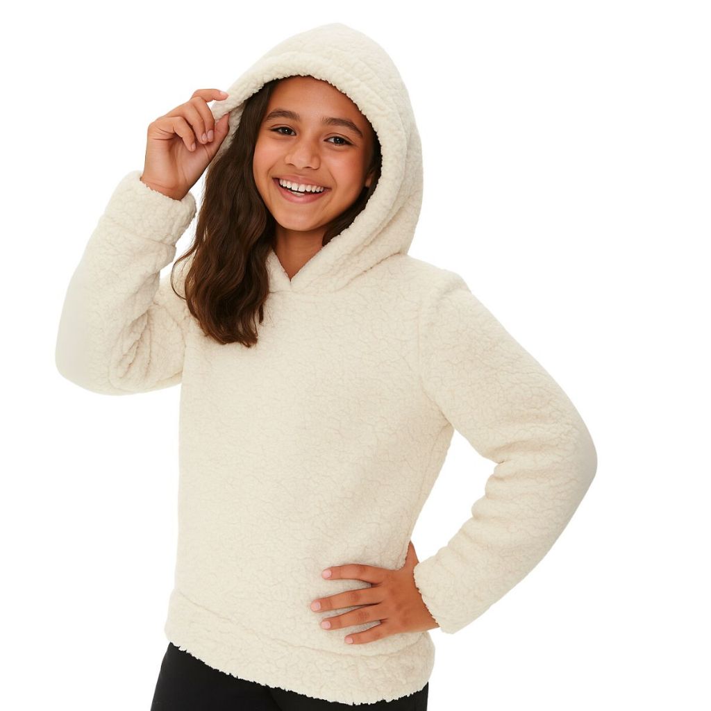 🔥  Blusa Infantil Inverno Pelúcia Sherpa com Capuz | Casaco Teddy Grosso Quentinho Menina e Menino