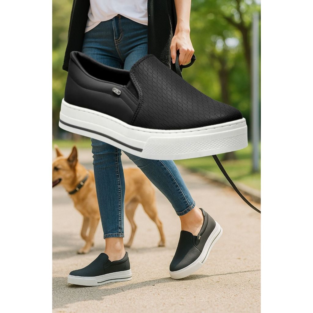 Tênis Via Marte Feminino Casual Original Confortável Básico Estiloso Leve Slip On Cadarço Pronta Entrega Vários Modelos