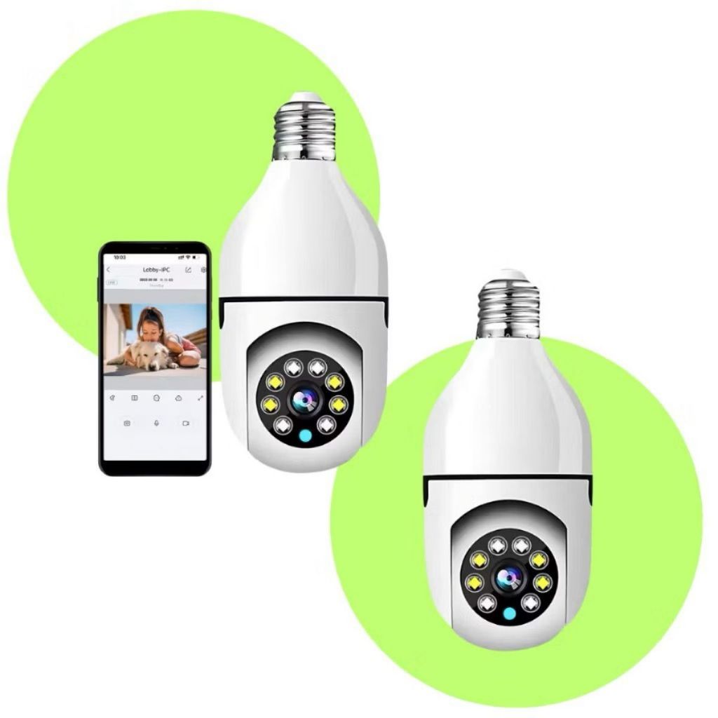 Kit 2 Câmeras Mini IP  Wifi sem fio visão noturna microfone auto falante acesso remoto aplicativo