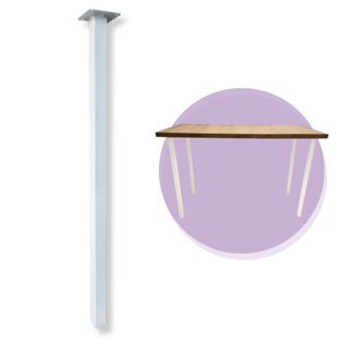 Pé de Aço Branco 1 Metro De Altura - Bancadas Mesas Aparadores em Oferta na Shopee