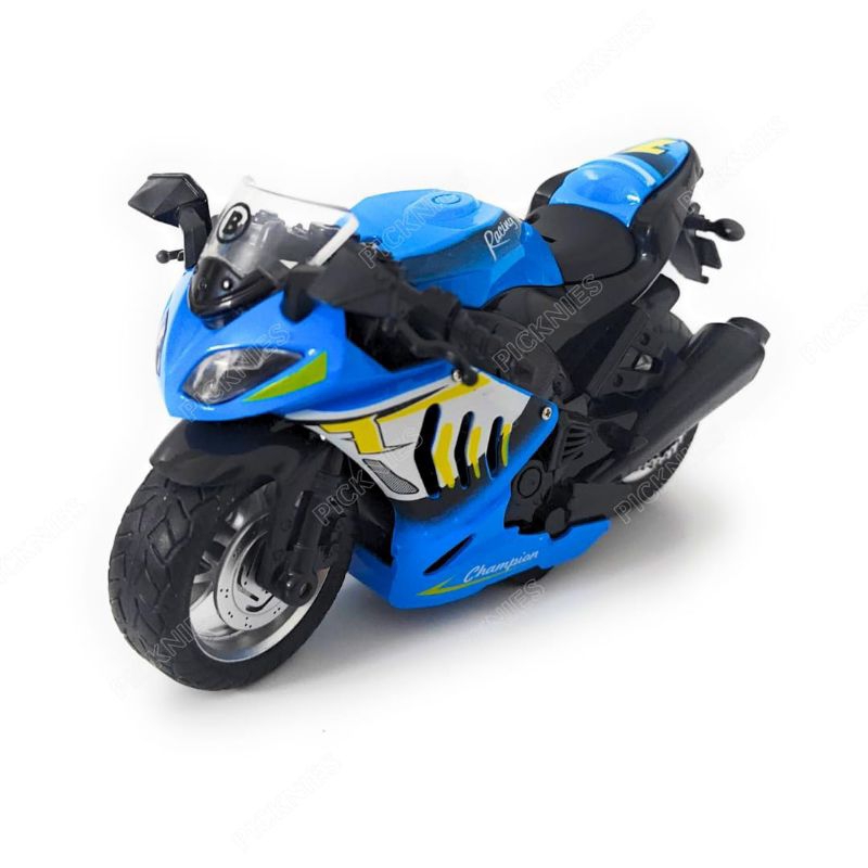 Mini Moto Fricção Azul Champion Ducati Diavel Racing Metal
