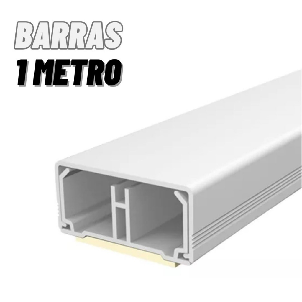2 Metros (2x1m) Canaleta 20x10mm Branca C/Fita Adesiva Sistema X Durin em Oferta na Shopee