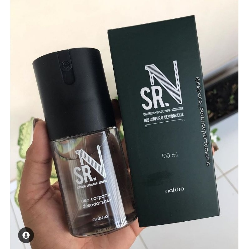 Desodorante Spray Natura Sr. N 100ml Masculino Cítrico Amadeirado Vegano com Proteção e Alta Fixação