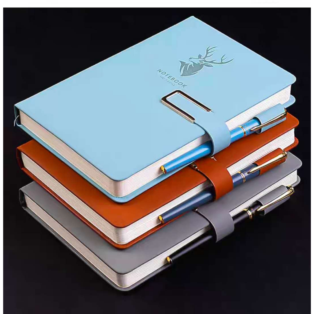 caderno de couro macio A5 agenda retro de 90 folha (180páginas)para trabalho em Oferta na Shopee