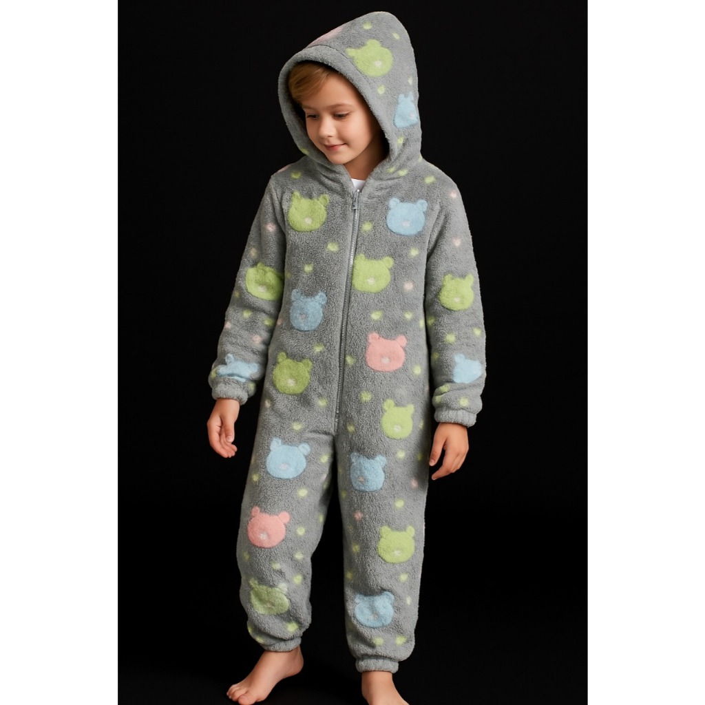 Macacão Infantil com Capuz  Ultra solft