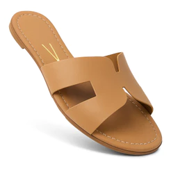 Sandália Rasteirinha Vizzano Feminina Brilho Original 6371 Caramelo