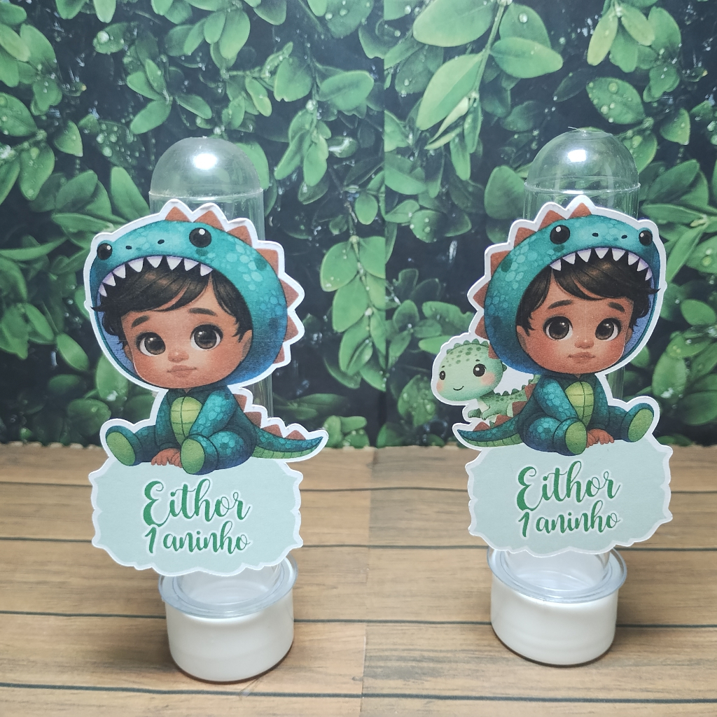30 Apliques para Tubetes Dinossauro baby IA - festa infantil - lembrancinhas personalizadas