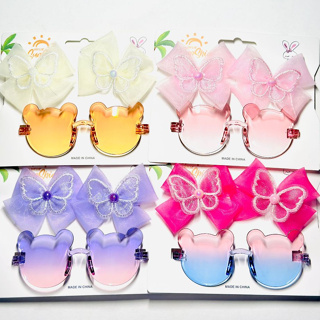 Kit 3 Grampos de cabelo para óculos, laço, acessórios para cabelo para meninas em Oferta na Shopee