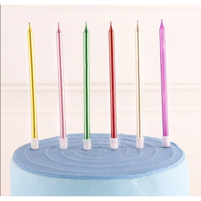 Vela de Aniversário Palito Lisa 10 Pçs