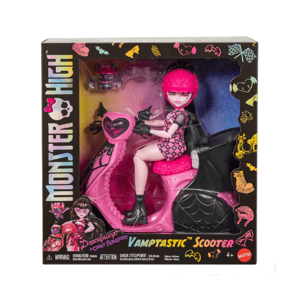 Monster High Draculaura Com Scooter - Mattel Jdr61 - Mom & Baby