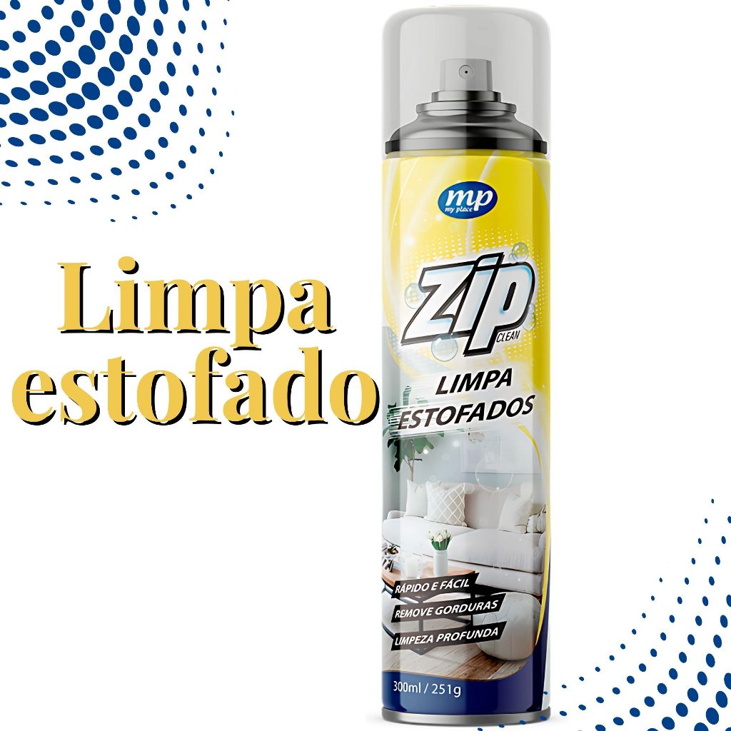 Espuma Para Limpeza de Estofados Spray Zip Clean 300ml/251g em Oferta na Shopee