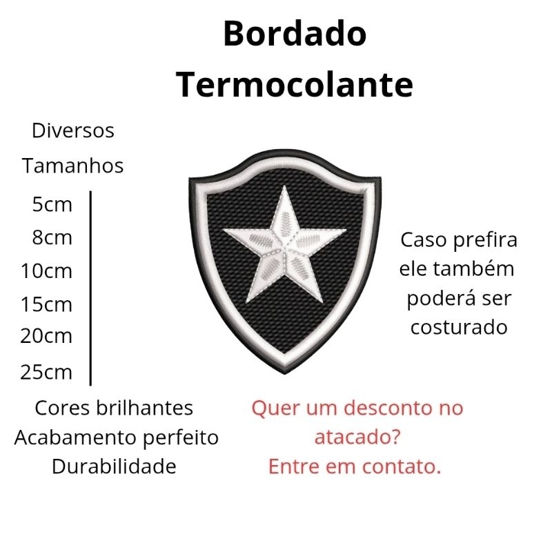 Brasão Termocolante Botafogo MODELO PADRÃO