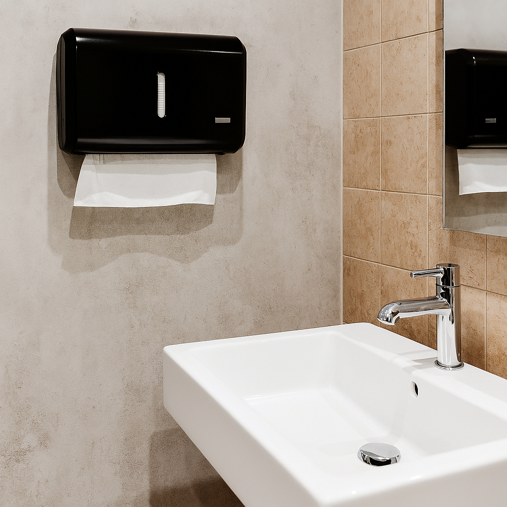 Dispenser porta papel toalha interfolha toalheiro Urban Compacto Premisse papeleira suporte banheiro lavabo preto em Oferta na Shopee