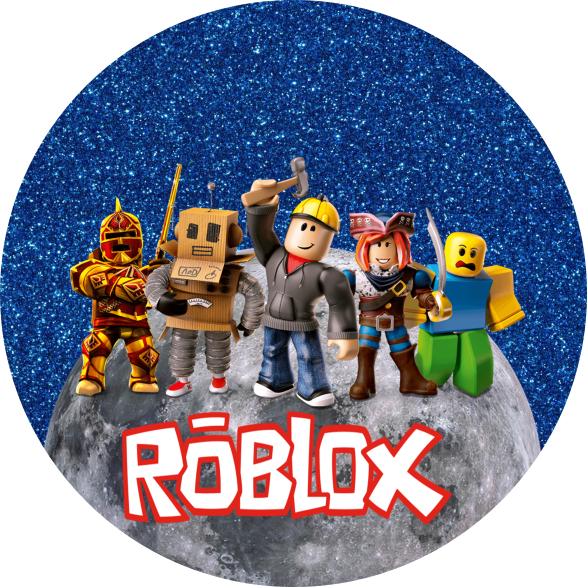 Capa para Painel Roblox de Festas Sublimado Redondo c/Elástico Veste Fácil 1.50 x 1.50 e 50 cm