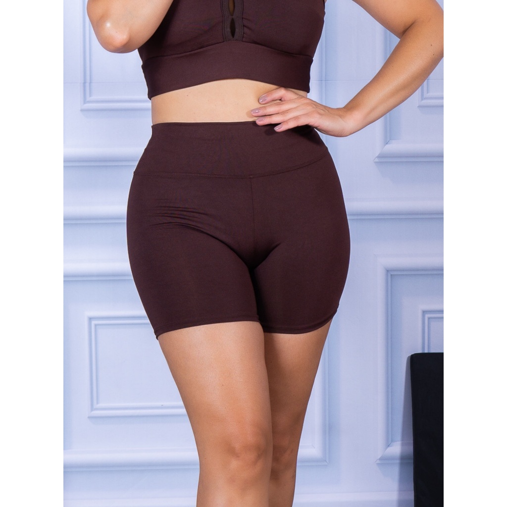 Short Feminino de Academia Shortinhos Fitness Meia Coxa