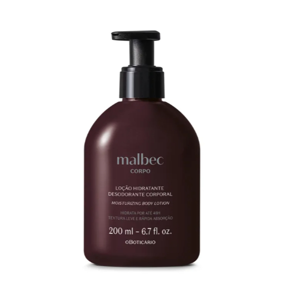 Loção Hidratante Desodorante Corporal Malbec 200ml - Hidratante masculino o Boticário em Oferta na Shopee
