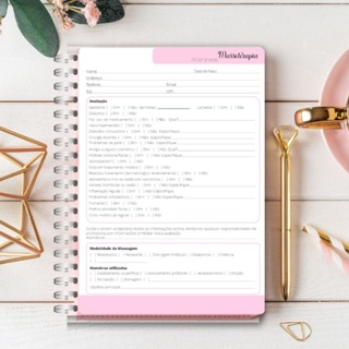 Ficha de Anamnese Massoterapia com 200 páginas em Oferta na Shopee