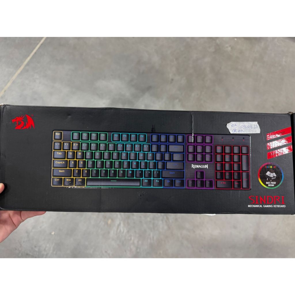 Teclado Mecânico Sindri Rainbow Redragon Switch Brown (Recondicionado