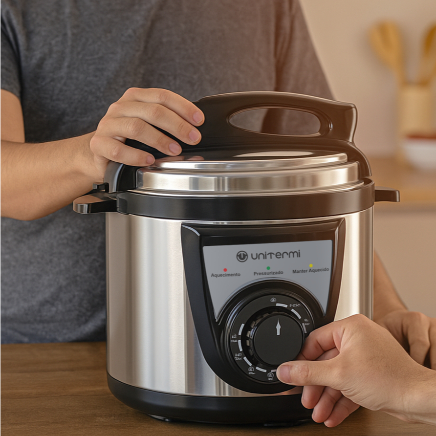 Imagem Panela de Pressão Elétrica Mecânica INOX 4 litros 220v ou 127v