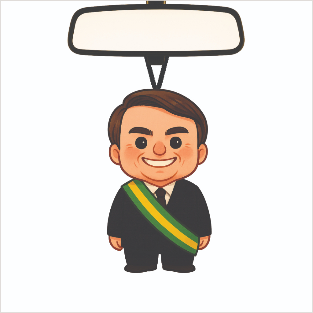 4x Aromatizante para carro Bolsonaro Cheirinho de Carro ( Tipo Little Trees )
