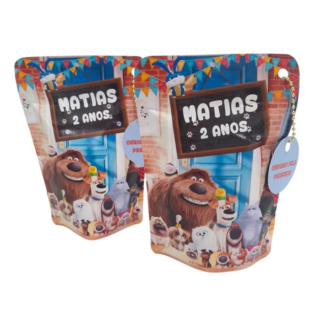 Saquinho Zip Lock Personalizado Pets Lembrancinhas Aniversário Sacolinha Surpresa Personalizada