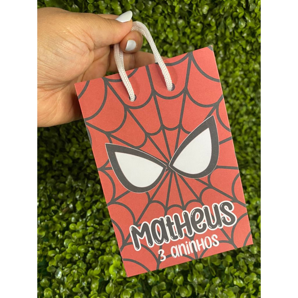 20 Sacolinhas Personalizadas Homem aranha - Mimos Homem Aranha - Lembrancinhas Homem aranha