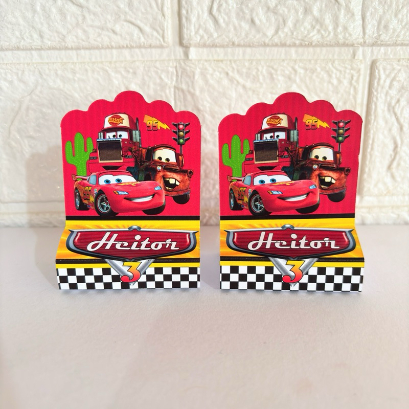 Porta Bis Duplo personalizado Carros Relampago Mcqueen PEGUE E MONTE em Oferta na Shopee
