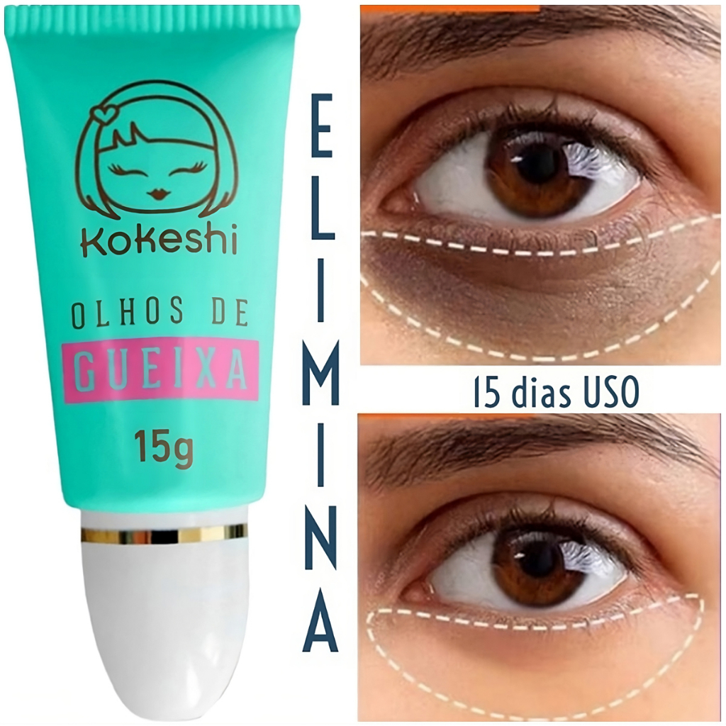 Creme Hidratante Facial Para Area dos Olhos e Olheiras Olhos de Gueixa Kokeshi 15g em Oferta na Shopee