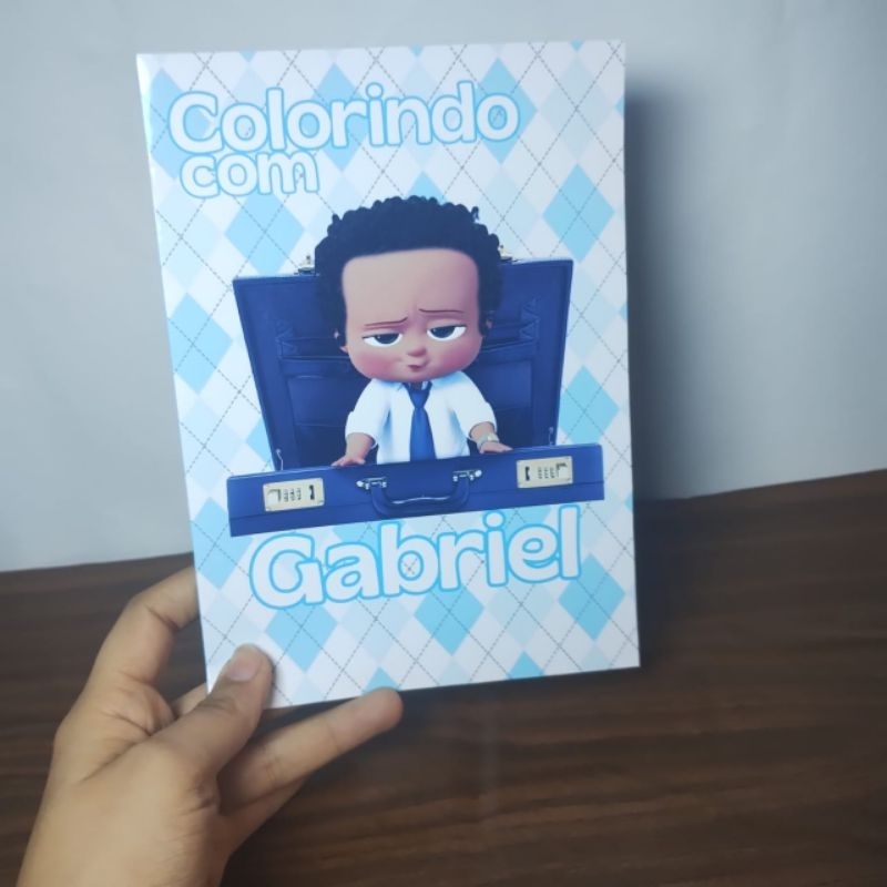 kit livrinhos de colorir poderoso chefinho afro lembrancinha de festa