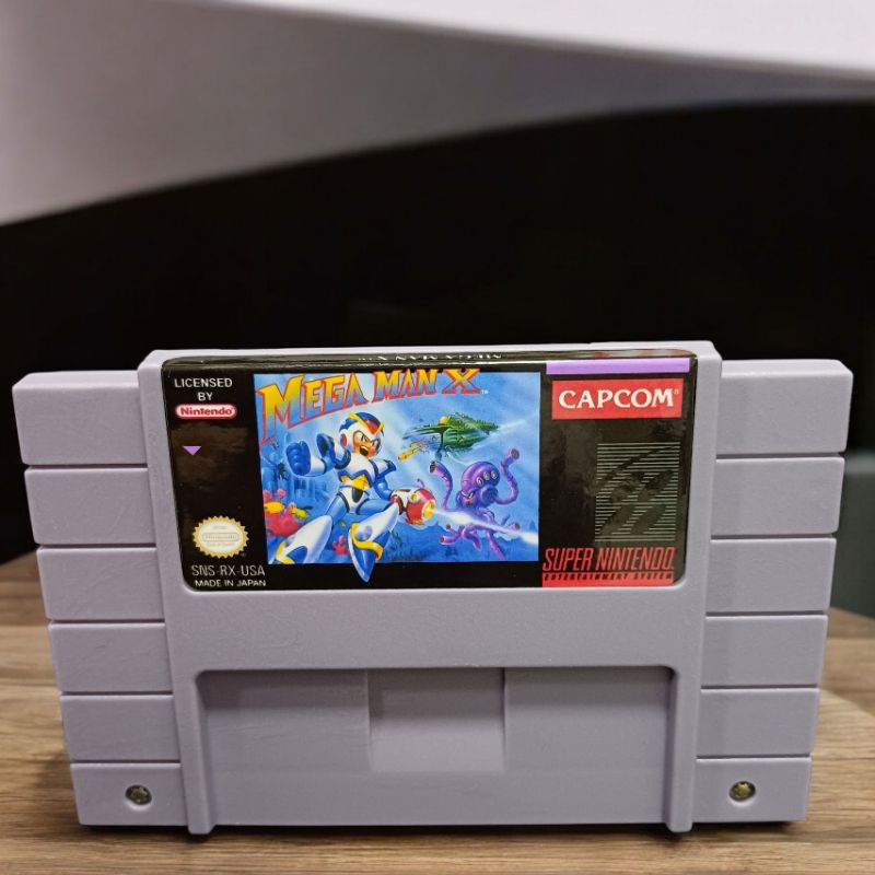 Megaman X Super Nintendo Chip Nintendo - Cartucho Mega Man X - Fita Super Nintendo - Fita Megaman Snes - Rockman SNES
