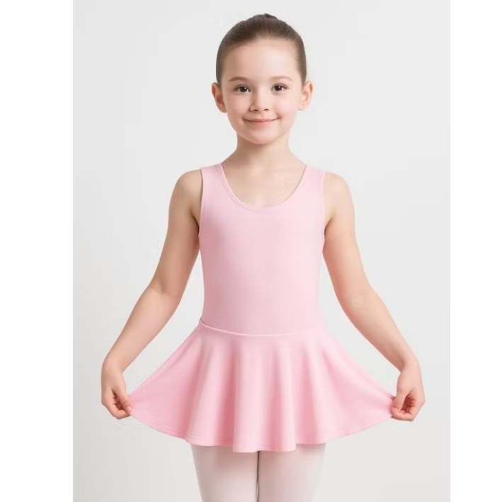 Collant Regata com saia acoplada para o Ballet e Jazz (INFANTIL) em Suplex
