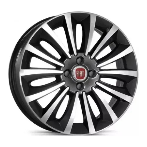 Kit 4 Rodas Aro 14 4x98 Fiat Linea Grand Siena Preta Diamantada Scorro S194