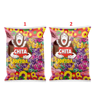 Bala Mastigável Chita Sortida 500g - Kit c/ 2 pacotes em Oferta na Shopee