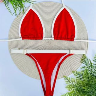 Biquini Cortininha marquinha de fita bicolor com regulador diversas cores ENVIO IMEDIATO Promoção em Oferta na Shopee