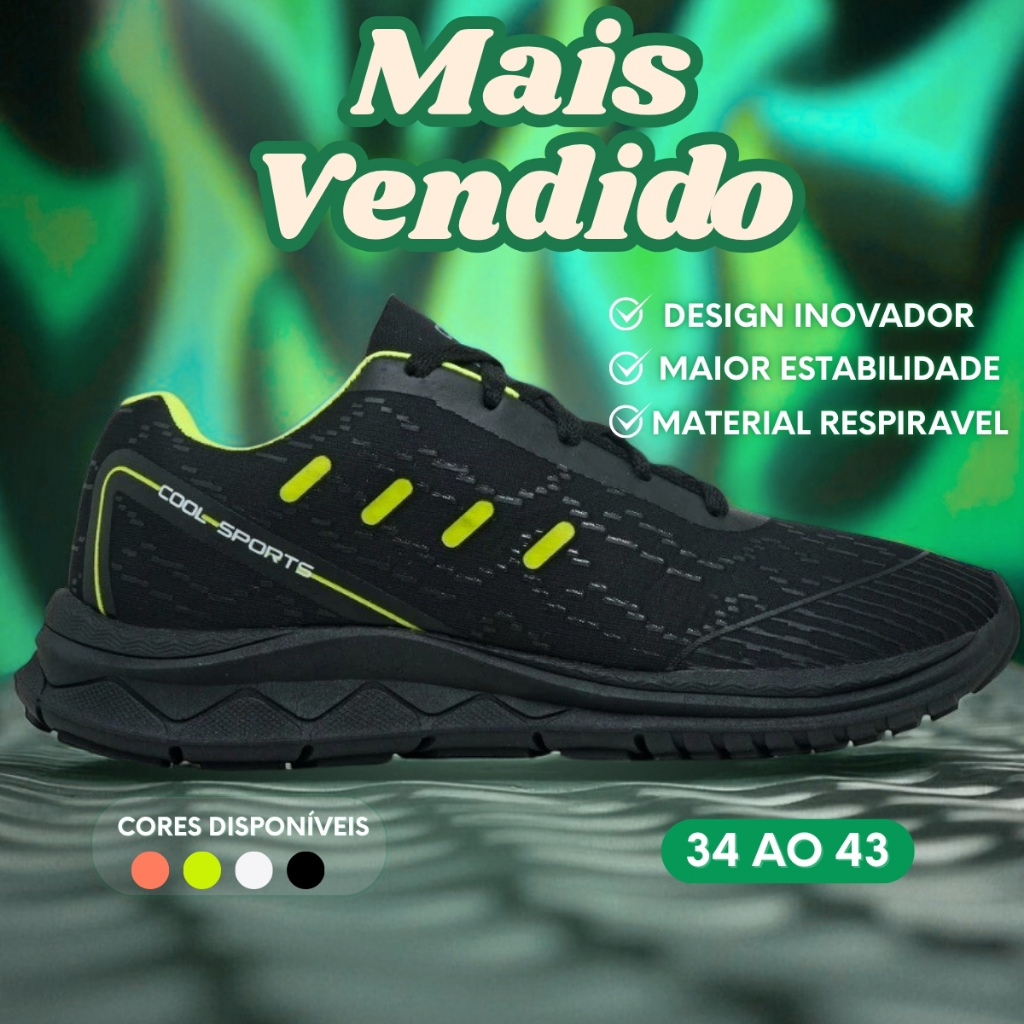 Tênis Esportivo Academia Treino Corrida Super Macio e Confortável Linha Premium Masculino Feminino