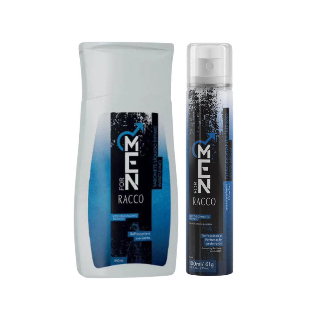 Kit Higiene Íntima For Men Racco Sabonete Masculino Íntimo Desodorante Homem