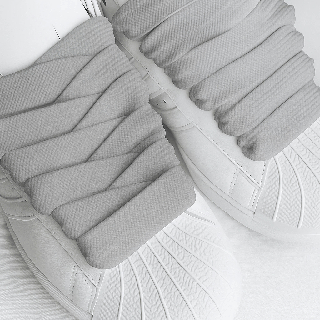 Cadarço Para Tênis Par Fat Lace Grosso Achatado  17mm Poliéster Estilo Street Diversas Cores