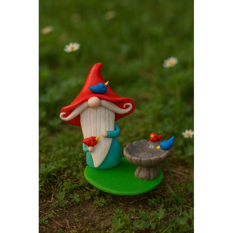 Duende dos animais gnomo protetor dos animais miniaturas de jardim decoração terrário criatura mística gnomo de jardim