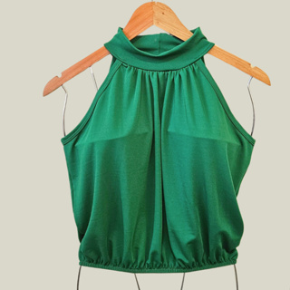 Blusa femenina elegante gola alta em Oferta na Shopee